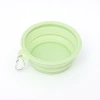 Macaron-colored pet silicone folding bowl with hook, portable outdoor dog bowl, cat bowl, outdoor travel water bowl, pet feeding and drinking basin, pet outdoor supplies Specification image
